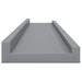 Rafturi de perete, 4 buc., gri, 80x9x3 cm - WALTI WALTI