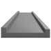 Rafturi de perete, 4 buc., gri, 100x9x3 cm - WALTI WALTI