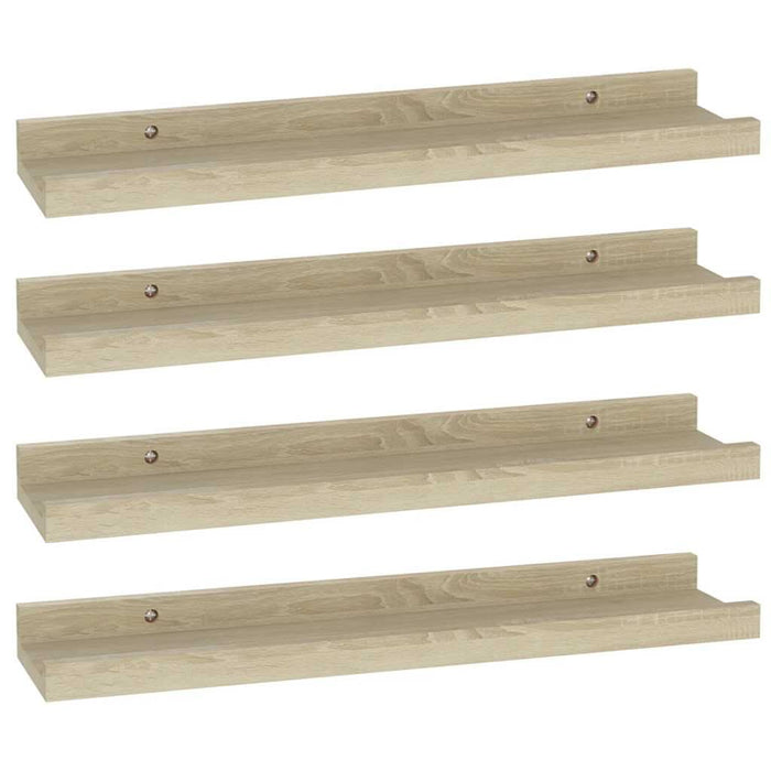 Rafturi de perete, 4 buc., stejar sonoma, 40x9x3 cm - WALTI WALTI
