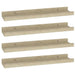 Rafturi de perete, 4 buc., stejar sonoma, 40x9x3 cm - WALTI WALTI