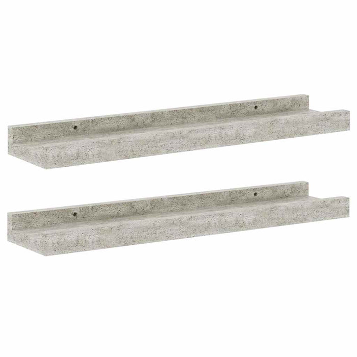 Rafturi de perete, 2 buc., gri beton, 40x9x3 cm - WALTI WALTI