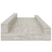 Rafturi de perete, 2 buc., gri beton, 40x9x3 cm - WALTI WALTI