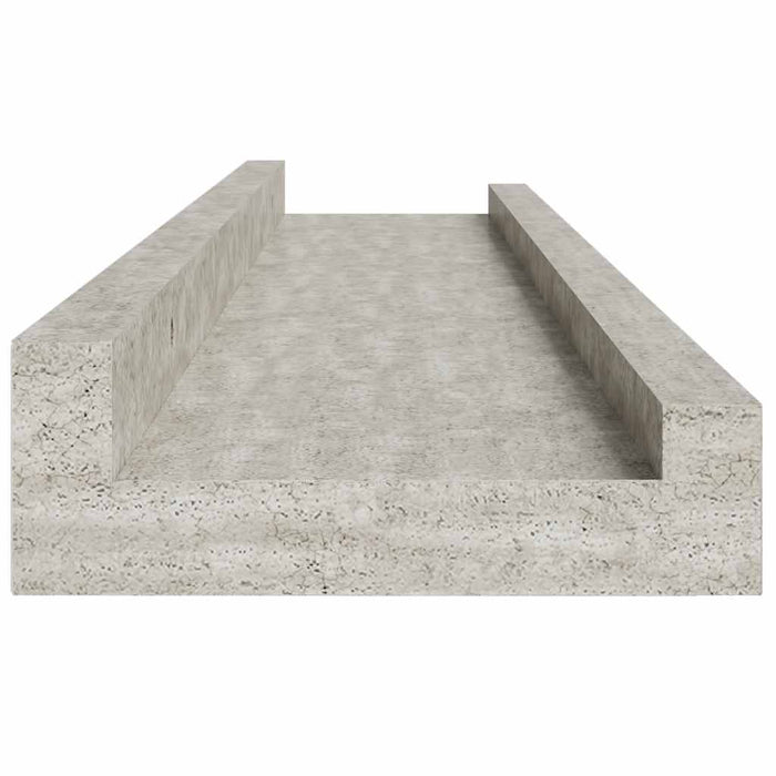 Rafturi de perete, 2 buc., gri beton, 60x9x3 cm - WALTI WALTI