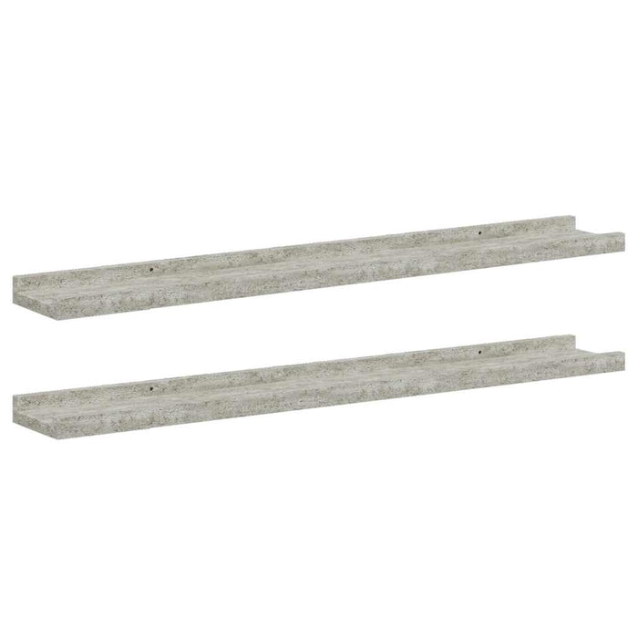Rafturi de perete, 2 buc., gri beton, 80x9x3 cm - WALTI WALTI
