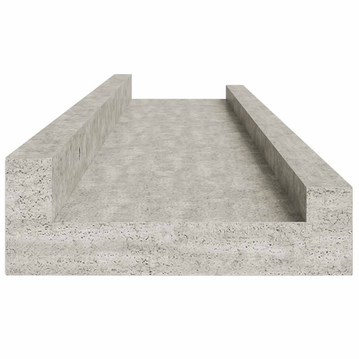 Rafturi de perete, 2 buc., gri beton, 80x9x3 cm - WALTI WALTI