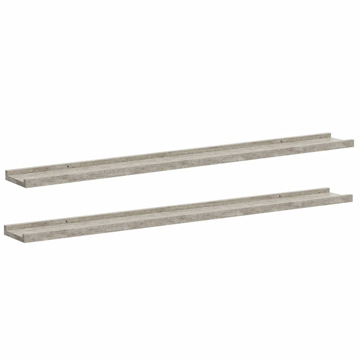 Rafturi de perete, 2 buc., gri beton, 100x9x3 cm - WALTI WALTI