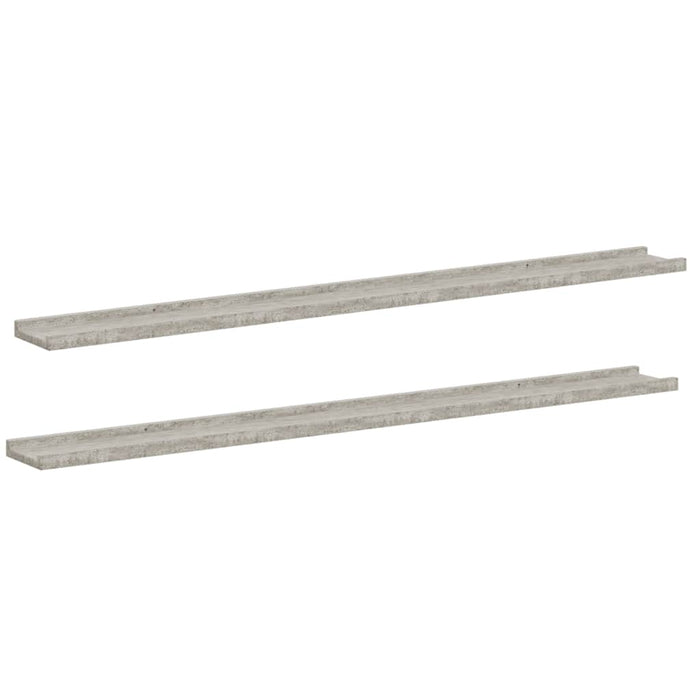 Rafturi de perete, 2 buc., gri beton, 115x9x3 cm - WALTI WALTI