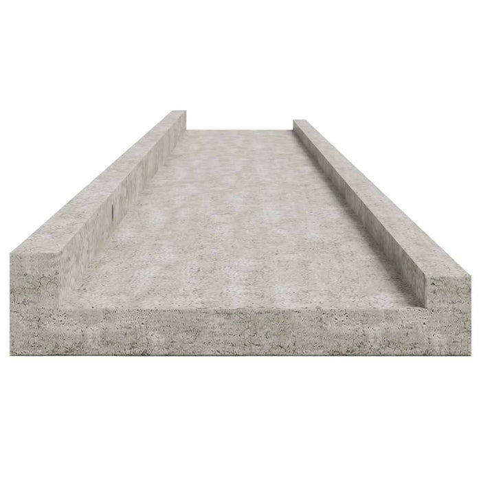 Rafturi de perete, 2 buc., gri beton, 115x9x3 cm - WALTI WALTI