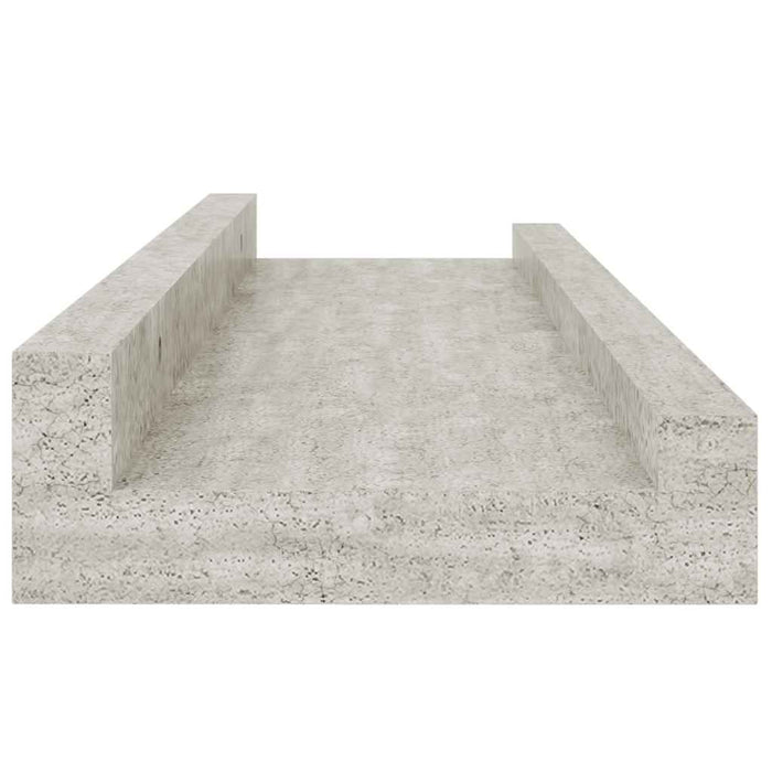 Rafturi de perete, 4 buc., gri beton, 40x9x3 cm - WALTI WALTI