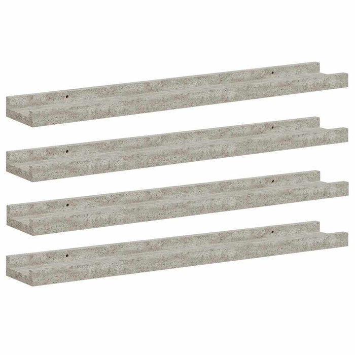 Rafturi de perete, 4 buc., gri beton, 60x9x3 cm - WALTI WALTI