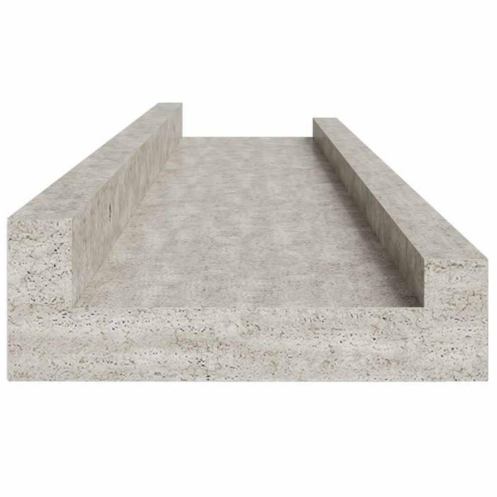 Rafturi de perete, 4 buc., gri beton, 80x9x3 cm - WALTI WALTI