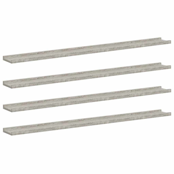 Rafturi de perete, 4 buc., gri beton, 115x9x3 cm - WALTI WALTI