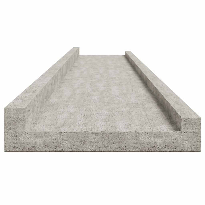 Rafturi de perete, 4 buc., gri beton, 115x9x3 cm - WALTI WALTI