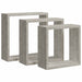 Rafturi de perete cub, 3 buc., gri beton - WALTI WALTI
