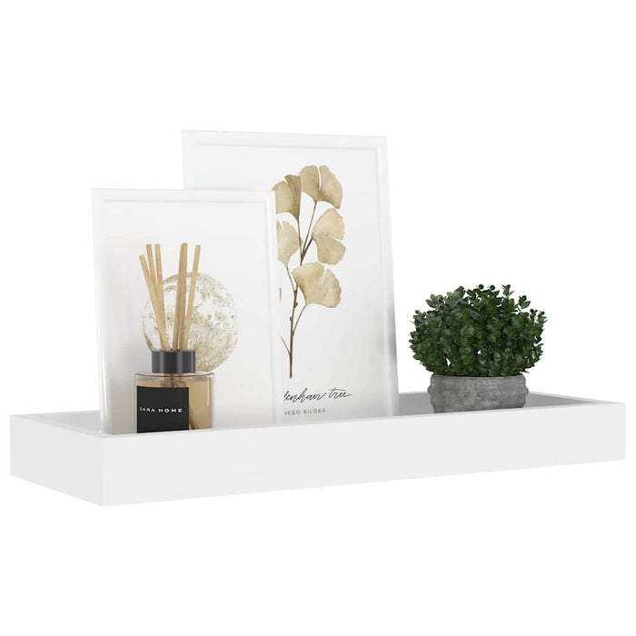 Rafturi de perete Loggia, 4 buc., alb, 40x15x4 cm, MDF WALTI
