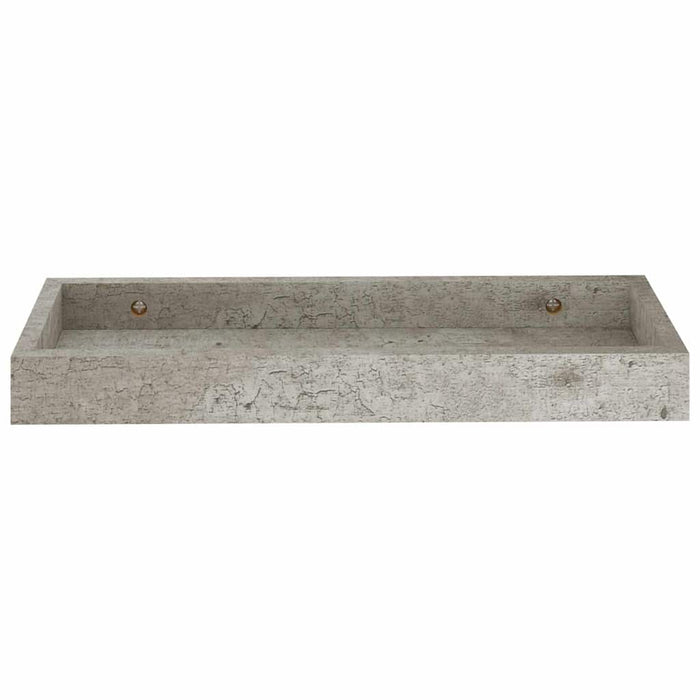 Rafturi de perete Loggia, 4 buc., gri beton, 40x15x4 cm, MDF WALTI