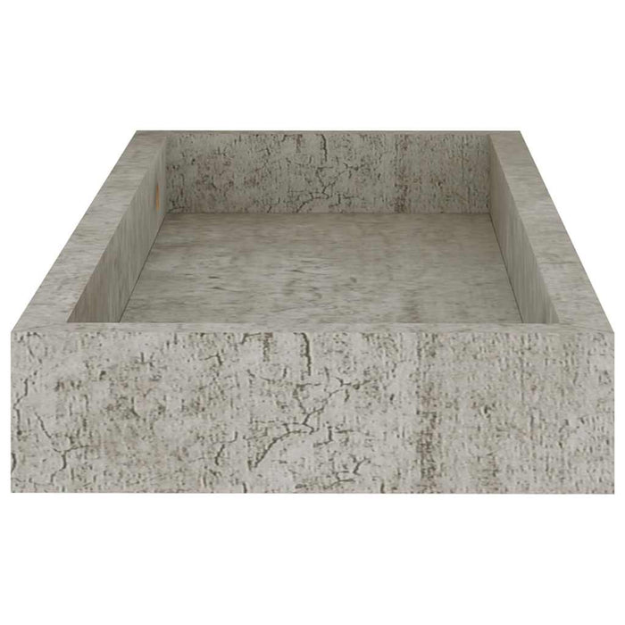 Rafturi de perete Loggia, 4 buc., gri beton, 40x15x4 cm, MDF WALTI