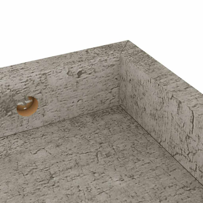 Rafturi de perete Loggia, 4 buc., gri beton, 40x15x4 cm, MDF WALTI
