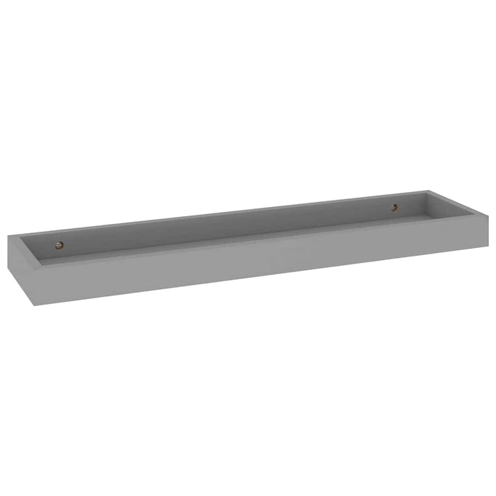 Rafturi de perete Loggia, 4 buc., gri, 60x15x4 cm, MDF WALTI