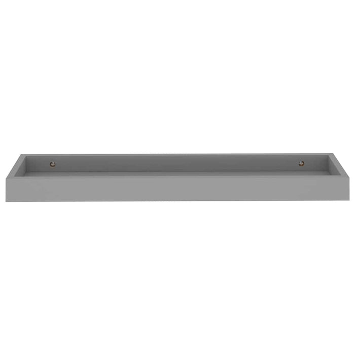 Rafturi de perete Loggia, 4 buc., gri, 60x15x4 cm, MDF WALTI