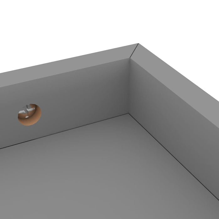 Rafturi de perete Loggia, 4 buc., gri, 60x15x4 cm, MDF WALTI