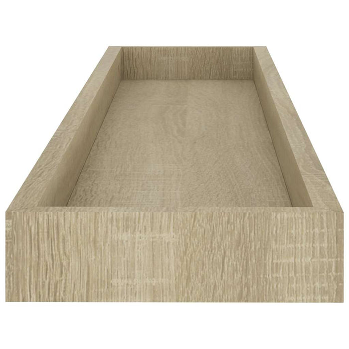 Rafturi de perete Loggia, 2 buc., stejar, 80x15x4 cm, MDF WALTI