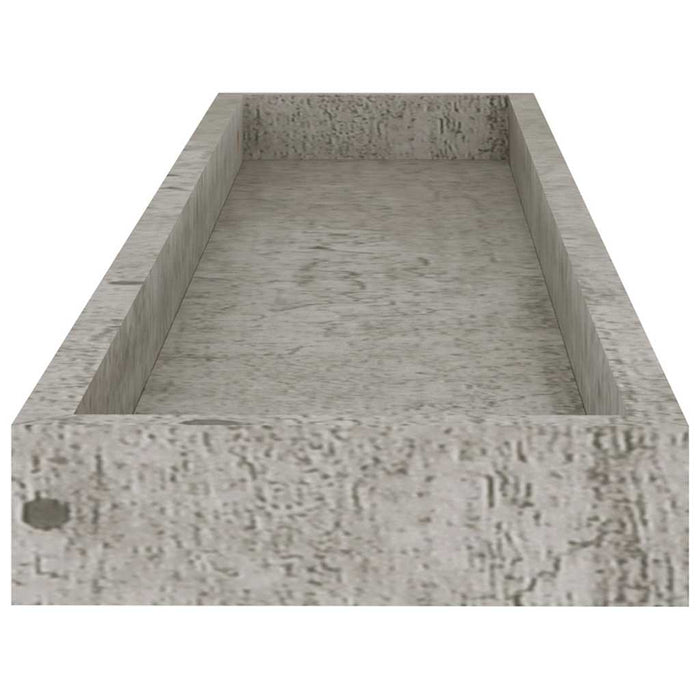 Rafturi de perete Loggia, 2 buc., gri beton, 80x15x4 cm, MDF WALTI