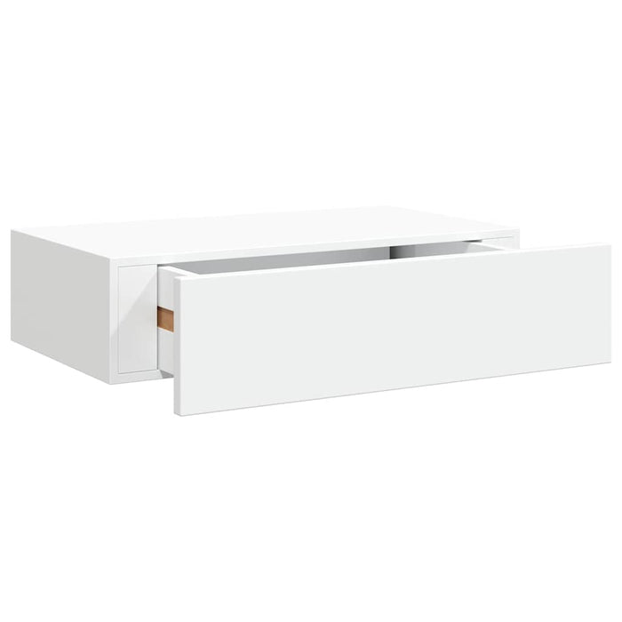 Raft de perete cu sertar, alb, 40x23,5x10 cm, MDF - WALTI WALTI