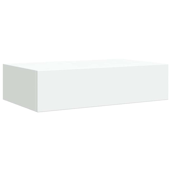 Raft de perete cu sertar, alb, 40x23,5x10 cm, MDF - WALTI WALTI