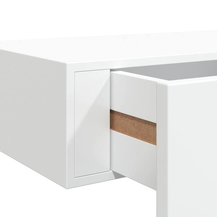 Raft de perete cu sertar, alb, 40x23,5x10 cm, MDF - WALTI WALTI