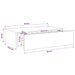Raft de perete cu sertar, alb, 40x23,5x10 cm, MDF - WALTI WALTI