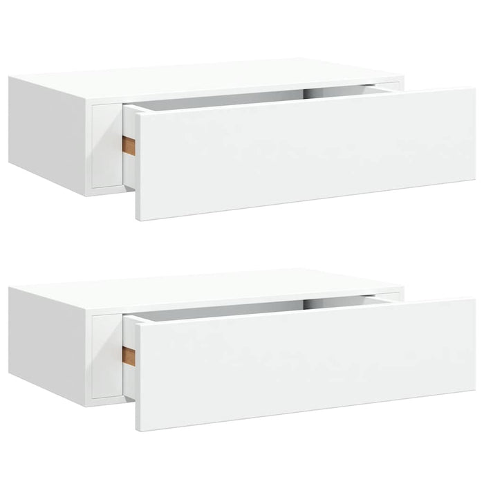 Dulap de perete cu sertare, 2 buc., alb, 40x23,5x10 cm, MDF - WALTI WALTI