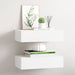 Dulap de perete cu sertare, 2 buc., alb, 40x23,5x10 cm, MDF - WALTI WALTI
