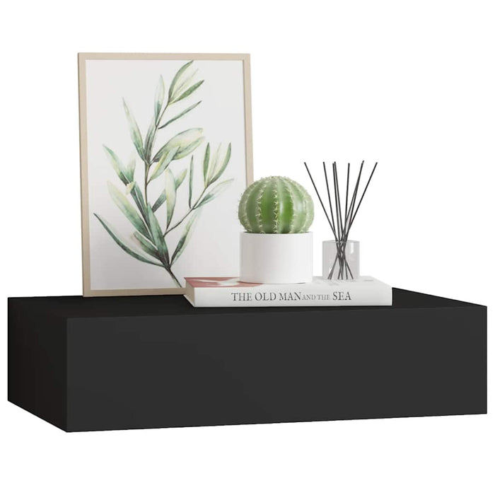 Dulap de perete cu sertare, negru, 40x23,5x10 cm, MDF - WALTI WALTI