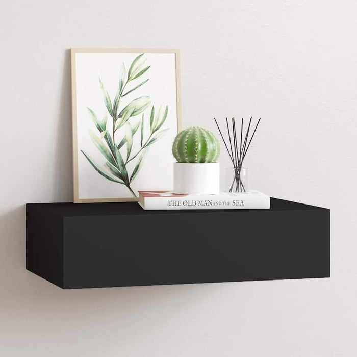 Dulap de perete cu sertare, negru, 40x23,5x10 cm, MDF - WALTI WALTI