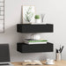Dulap de perete cu sertare, 2 buc., negru, 40x23,5x10 cm, MDF - WALTI WALTI
