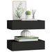 Dulap de perete cu sertare, 2 buc., negru, 40x23,5x10 cm, MDF - WALTI WALTI