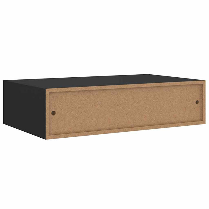 Dulap de perete cu sertare, 2 buc., negru, 40x23,5x10 cm, MDF - WALTI WALTI