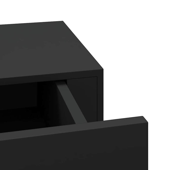 Dulap de perete cu sertare, 2 buc., negru, 40x23,5x10 cm, MDF - WALTI WALTI