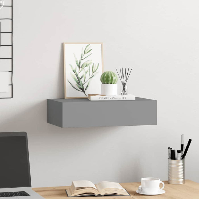 Dulap de perete cu sertare, gri, 40x23,5x10 cm, MDF - WALTI WALTI