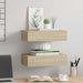 Dulapuri de perete cu sertar, 2 buc., stejar, 40x23,5x10 cm MDF - WALTI WALTI
