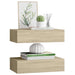 Dulapuri de perete cu sertar, 2 buc., stejar, 40x23,5x10 cm MDF - WALTI WALTI