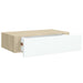 Dulapuri de perete cu sertar 2 buc stejar/alb 40x23,5x10 cm MDF - WALTI WALTI
