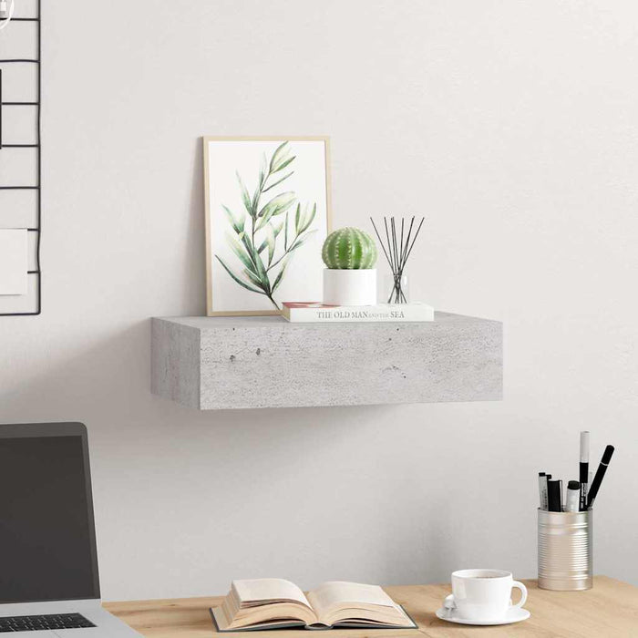Dulap de perete cu sertare, gri beton, 40x23,5x10 cm, MDF - WALTI WALTI