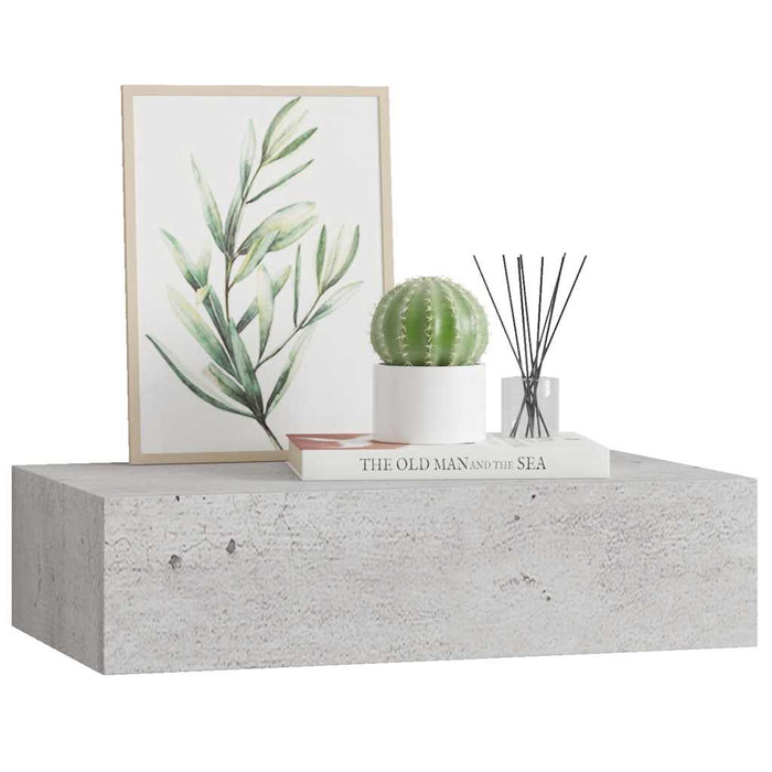 Dulap de perete cu sertare, gri beton, 40x23,5x10 cm, MDF - WALTI WALTI