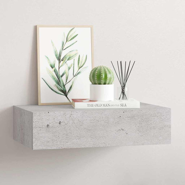 Dulap de perete cu sertare, gri beton, 40x23,5x10 cm, MDF - WALTI WALTI