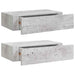 Dulapuri de perete cu sertar 2 buc. gri beton 40x23,5x10 cm MDF - WALTI WALTI
