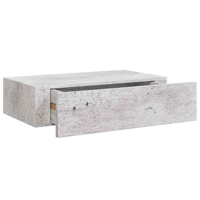 Dulapuri de perete cu sertar 2 buc. gri beton 40x23,5x10 cm MDF - WALTI WALTI
