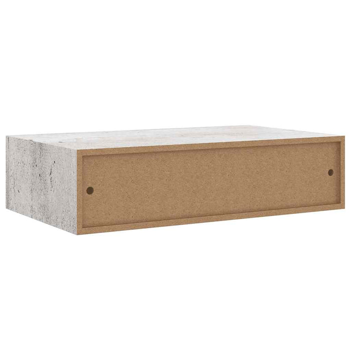 Dulapuri de perete cu sertar 2 buc. gri beton 40x23,5x10 cm MDF - WALTI WALTI