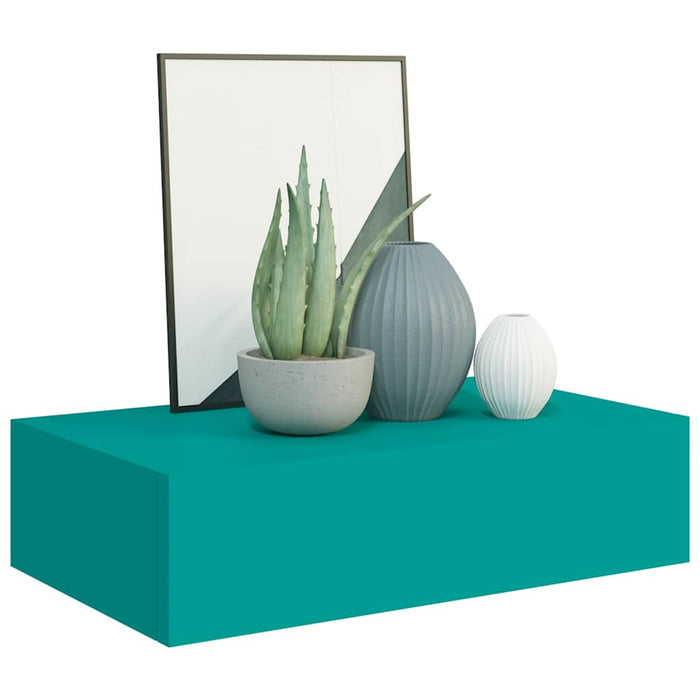 Dulap de perete cu sertar, albastru, 40x23,5x10 cm, MDF WALTI